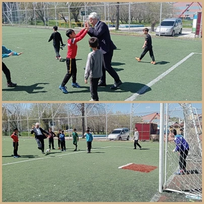 Başkan Güney Çocuklarla Futbol Oynadı